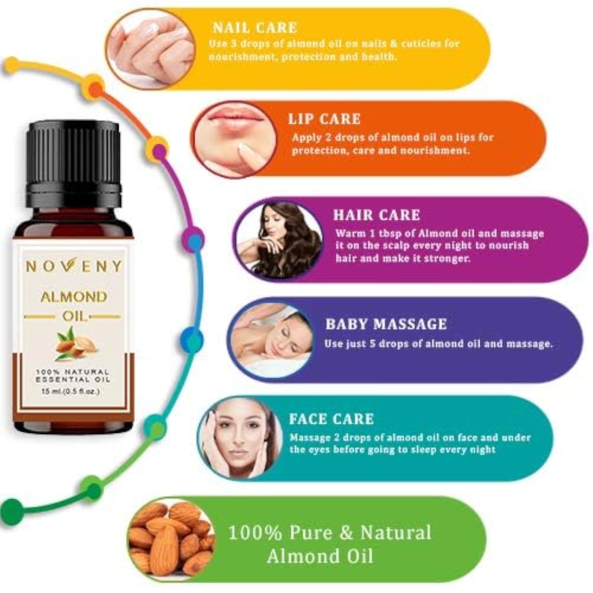 Sweet Almond Cold-Pressed Oil, 15ml